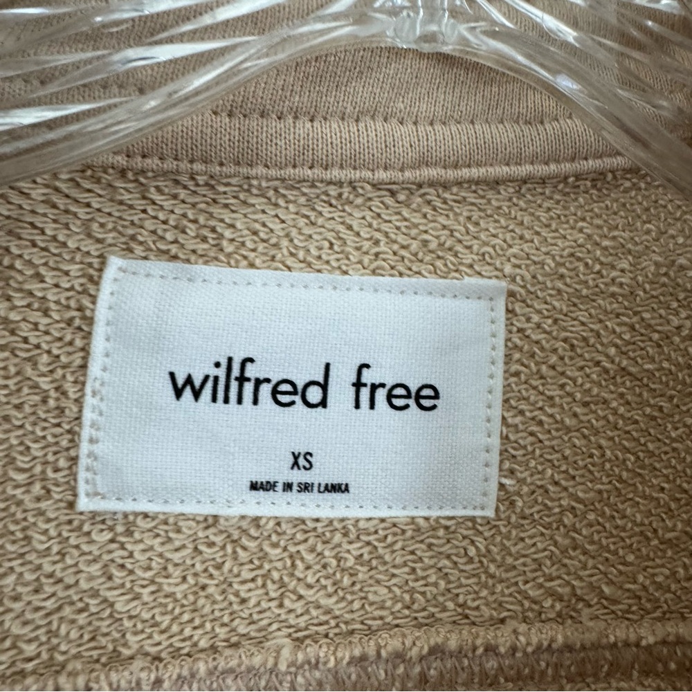 Wilfred Free Aritzia The Organic Cotton Shirt Jacket Shacket Beige Oversized XS - Picture 12 of 12